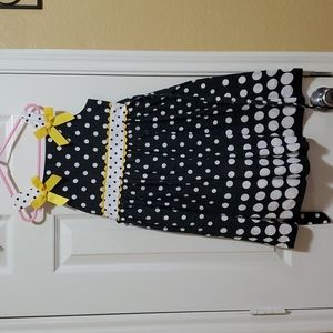 Girls Polka dot with yellow bows